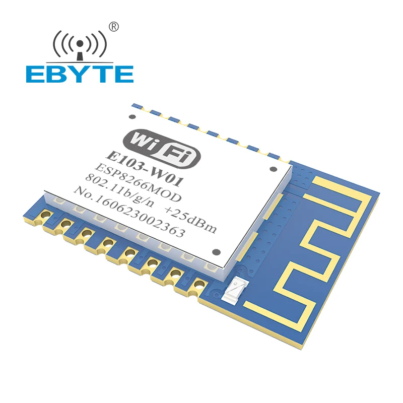 ESP8266EX WiFi IOT Board 2.4GHz 20dBm Wireless WiFi Transceiver Module EBYTE E103-W01 Long Range UART Interface PCB Antenna