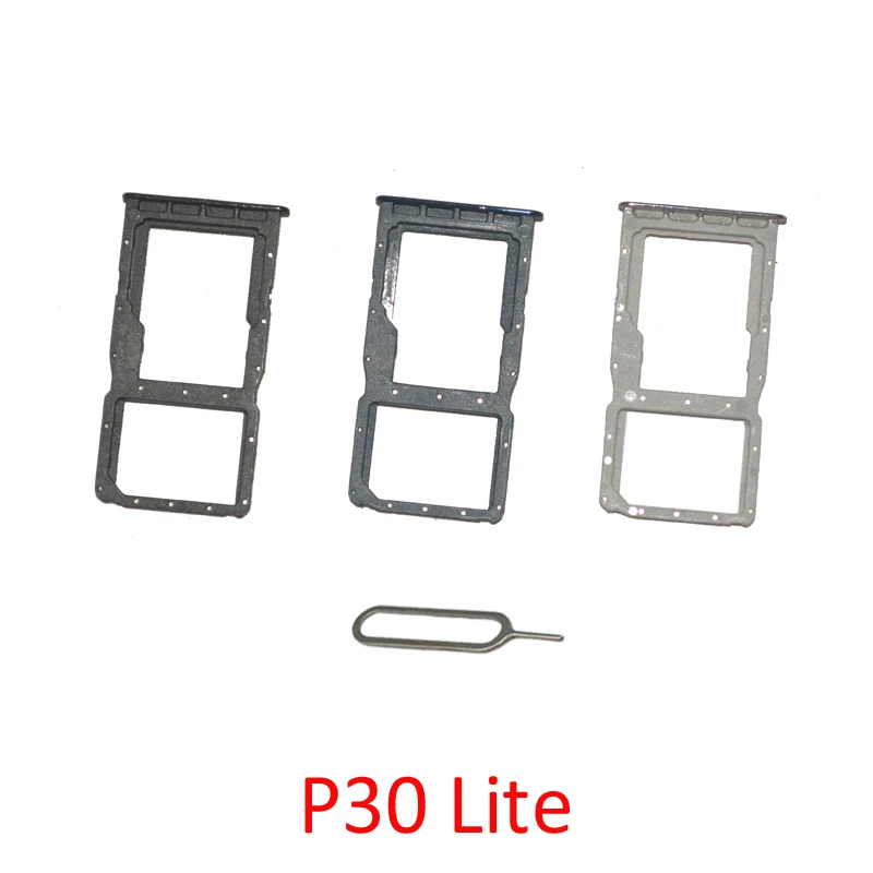 Bandeja de Chip de tarjeta SIM para teléfono Huawei P30 Lite, adaptador de soporte de ranura para tarjeta Micro SD, piezas de reparación de reemplazo con Pin, nuevo