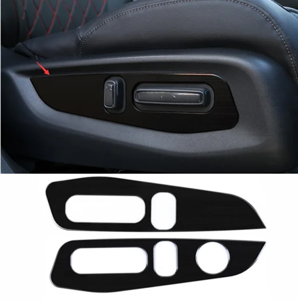 Fit For Honda CRV CR-V 2017 2018 2019 Black titanium Car Seat Adjustment Cover Trim 2pcs