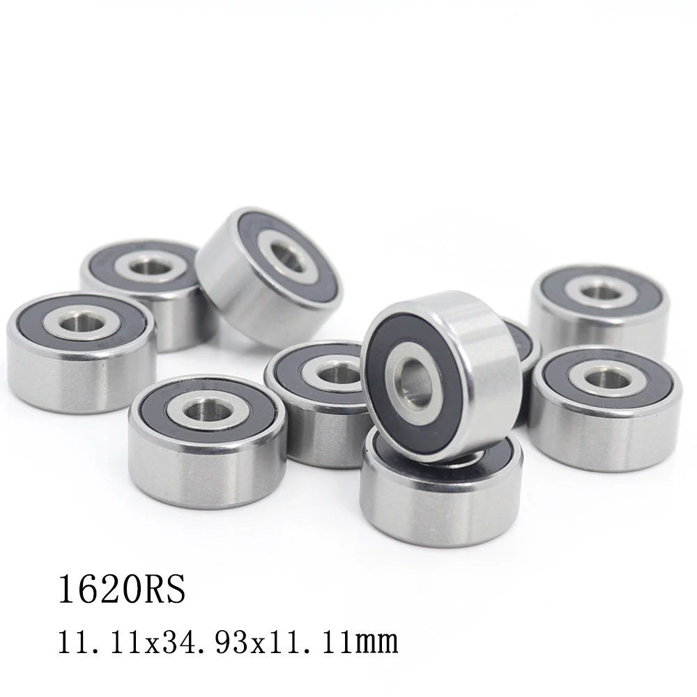 

1620 2RS ABEC-1 (10PCS) 7/16"x1 3/8"x7/16" inch Ball Bearings 11.11mm x 34.93mm x 11.11mm 1620RS