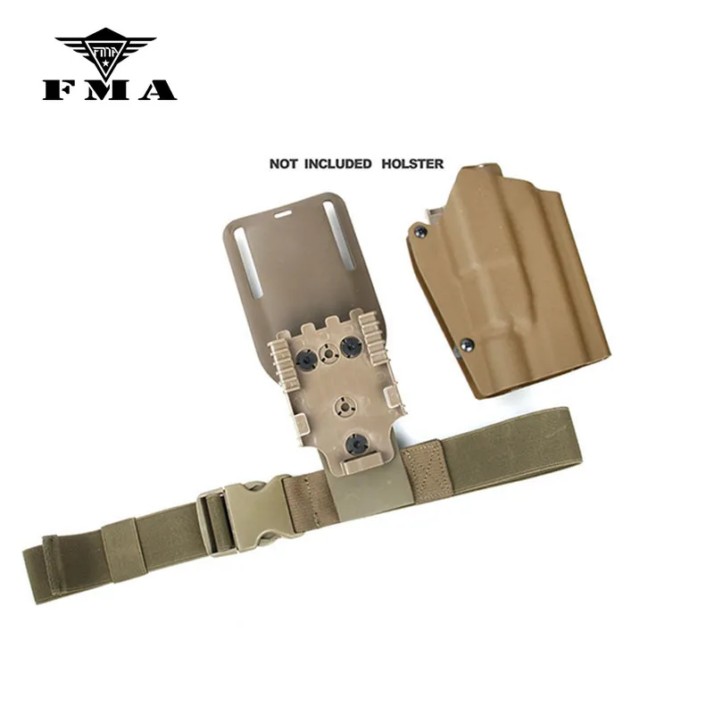 FMA Tactical Thigh Strap Ver2 Military Elastic Band Extend Strap New for Leg Thigh Holster Black / Coyote Brown Free Shipping