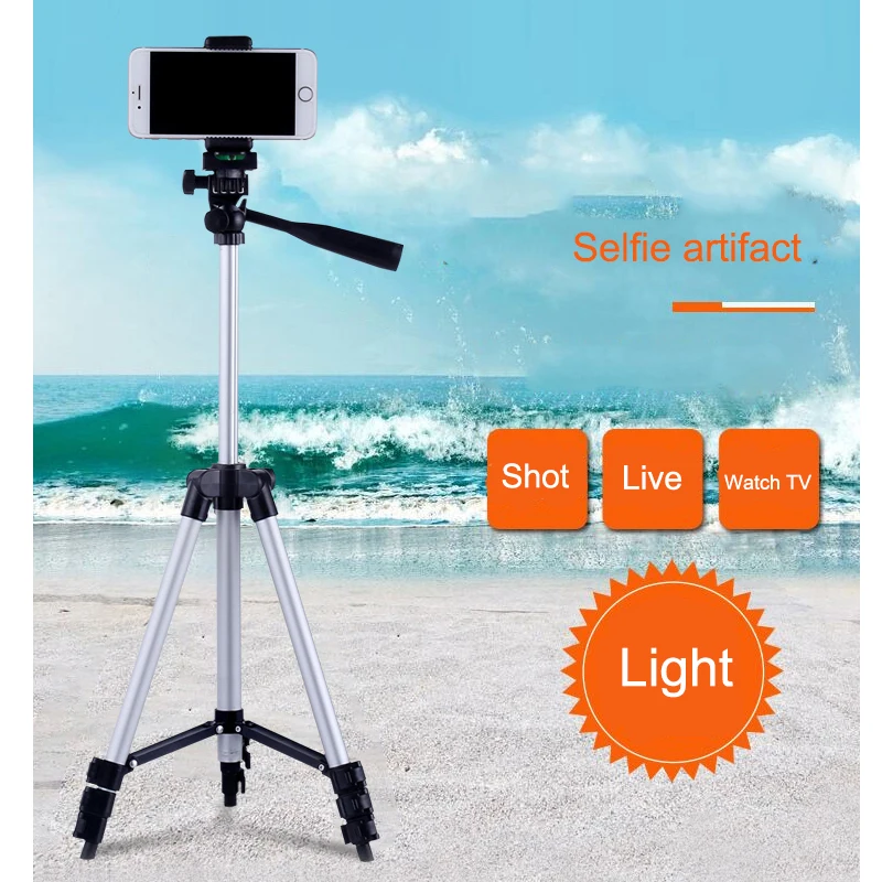 حامل ثلاثي للهاتف 59 بوصة حامل ثلاثي القوائم خفيفة الوزن مع بلوتوث عن بعد/حامل هاتف ، ترايبود للهاتف المحمول الهاتف الذكي Gopro الكاميرا