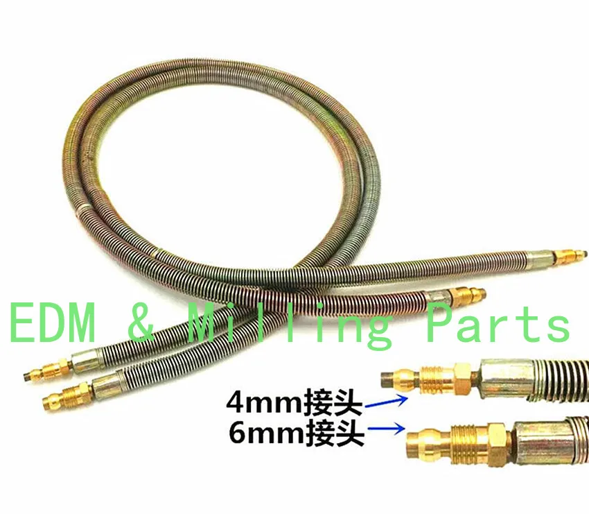 Bomba manzero para fresadora cnc, tubo de óleo de mangueira com bainha de 0.6m e conector de 6mm para peça de fresa