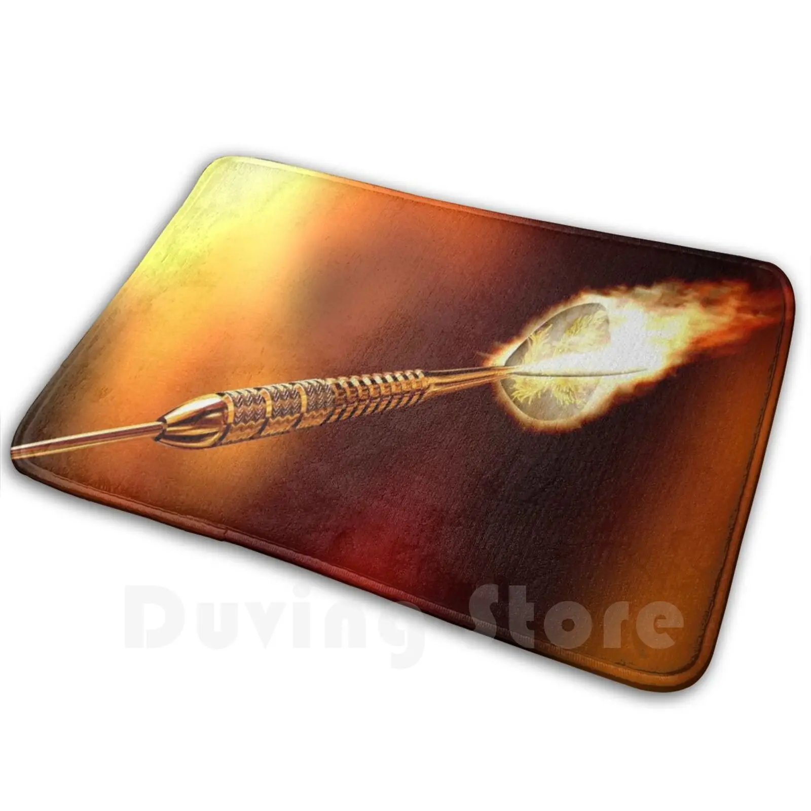 Flaming Dart Mat Rug Carpet Anti-Slip Floor Mats Bedroom Fire Wildfire Disaster Hazard Flame Fireball Blaze Bonfire Inferno