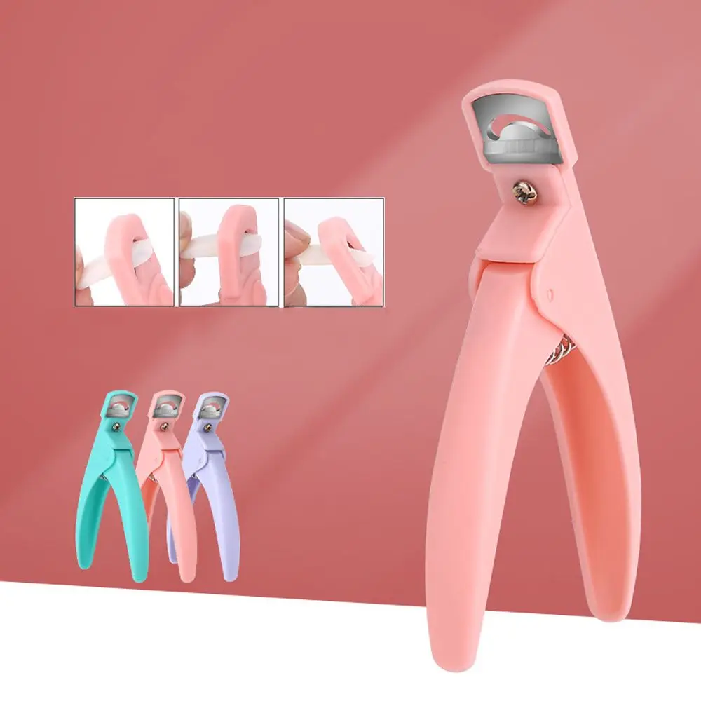 3 color U-Shaped Nail Catcher Trimmer Acrylic French Nail Art Clipper Nail Tips Cutter Manicure Pedicure Nail Edge Cutter