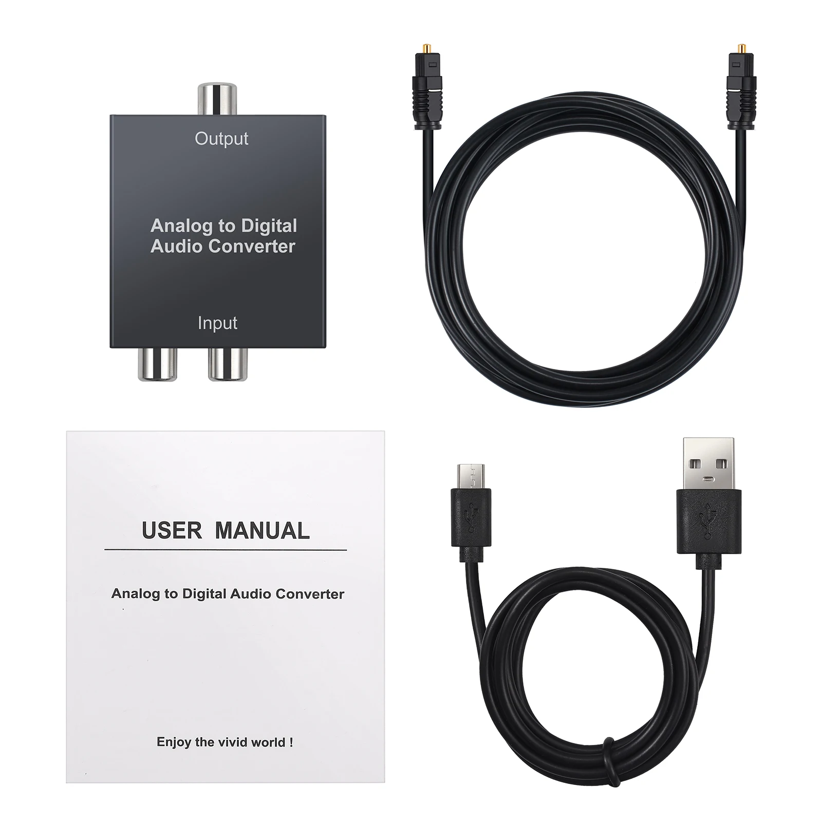 Neoteck Analogico a Digitale Convertitore Audio R/L RCA 3.5mm a Adattatore Audio Digitale Coassiale Toslink Ottico per PS3 Xbox