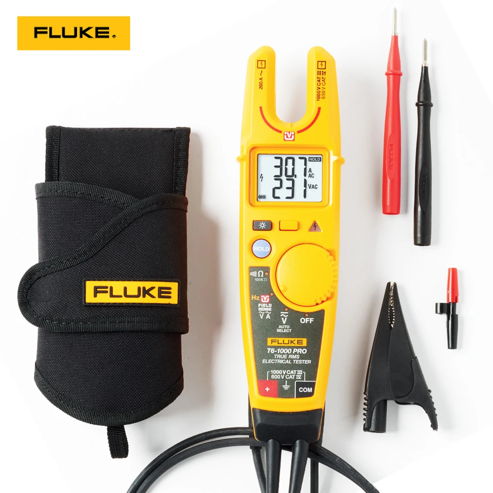 Fluke T6-1000 PRO Electrical Tester Clamp ammeters 1000V  AC/DC True RMS fork meter with Fluke Carry Case