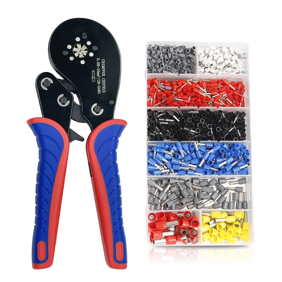 

HSC8 16-6 Wire Ferrule Crimping Pliers Hexagonal Ratchet Crimper For End Sleeves And Tubular Terminals 0.08-16mm² Hand Tool Kit