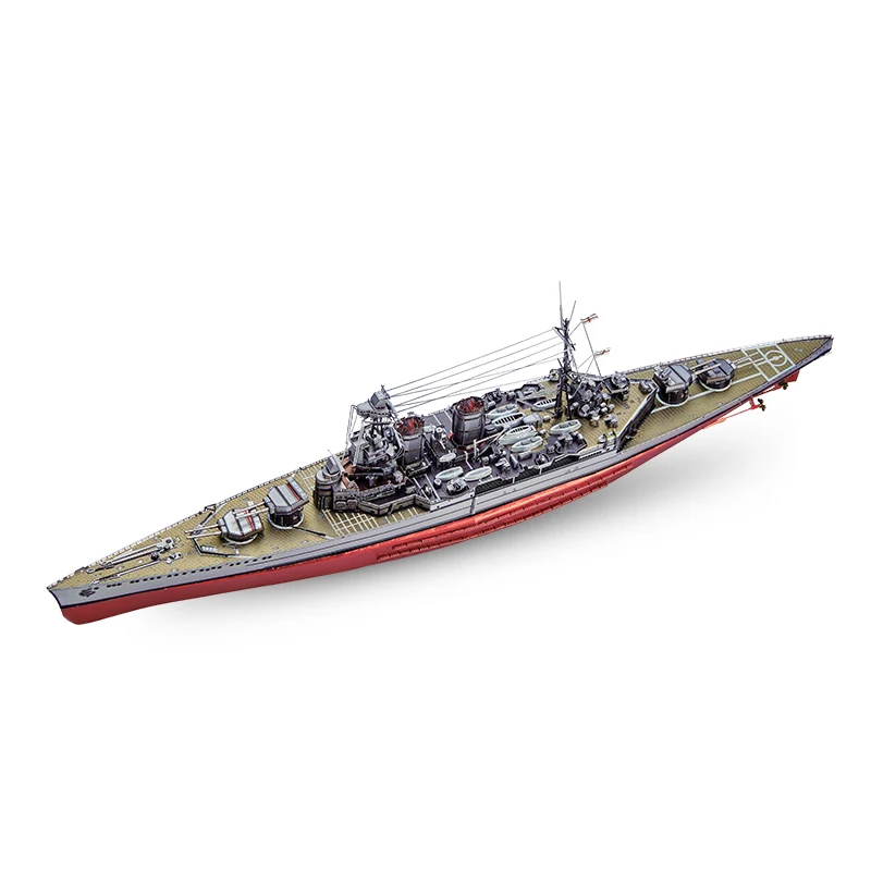 Piececool 3D Metal Puzzle HMS HOOD Warship Model kits DIY Laser Cut Assemble Jigsaw Toy GIFT For Children