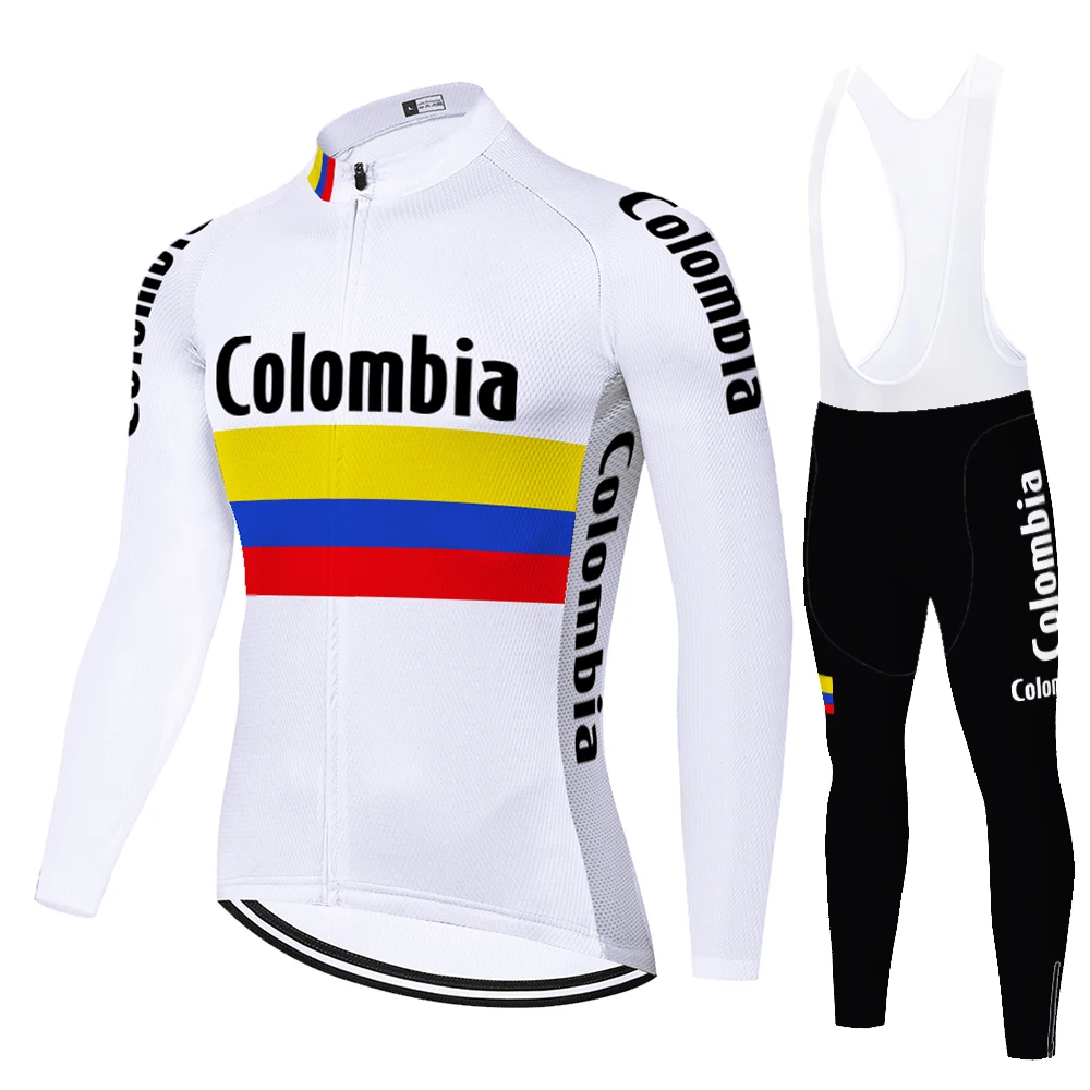 Colombia verano primavera conjunto ciclismo masculino ropa de bicicleta equipo de ciclismo dжajt cyclisme conjuntos de calções