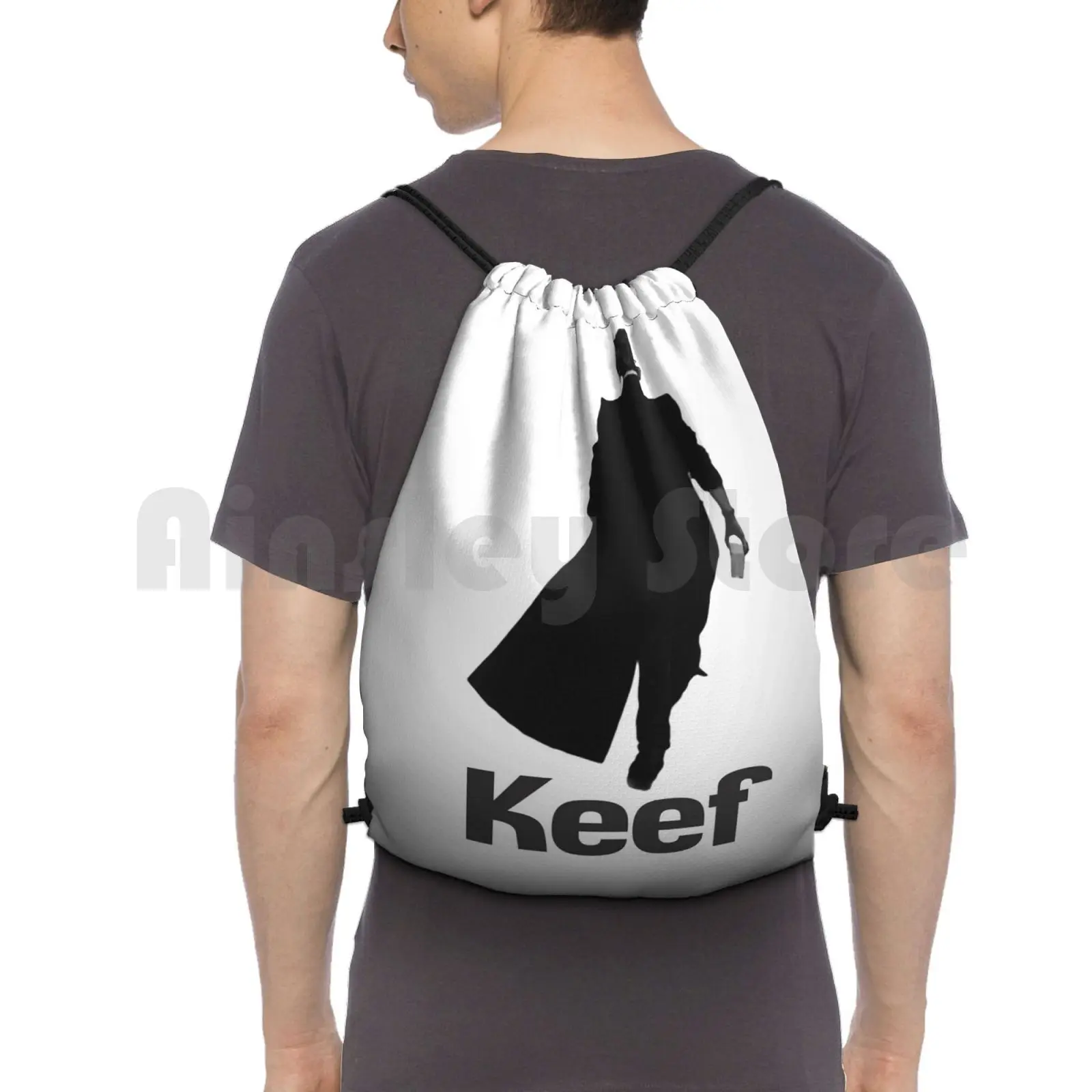 

Keith Richards : Keef. Backpack Drawstring Bags Gym Bag Waterproof Keith Richards Chief Keef Stones And Roll Classic