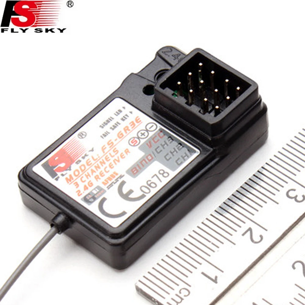 Flysky-receptor de FS-GR3E para coche, camión, barco, GT3B, GR3C, transmisor de actualización, 3 canales, 2,4G, GR3E, a prueba de fallos, FS-GR3F