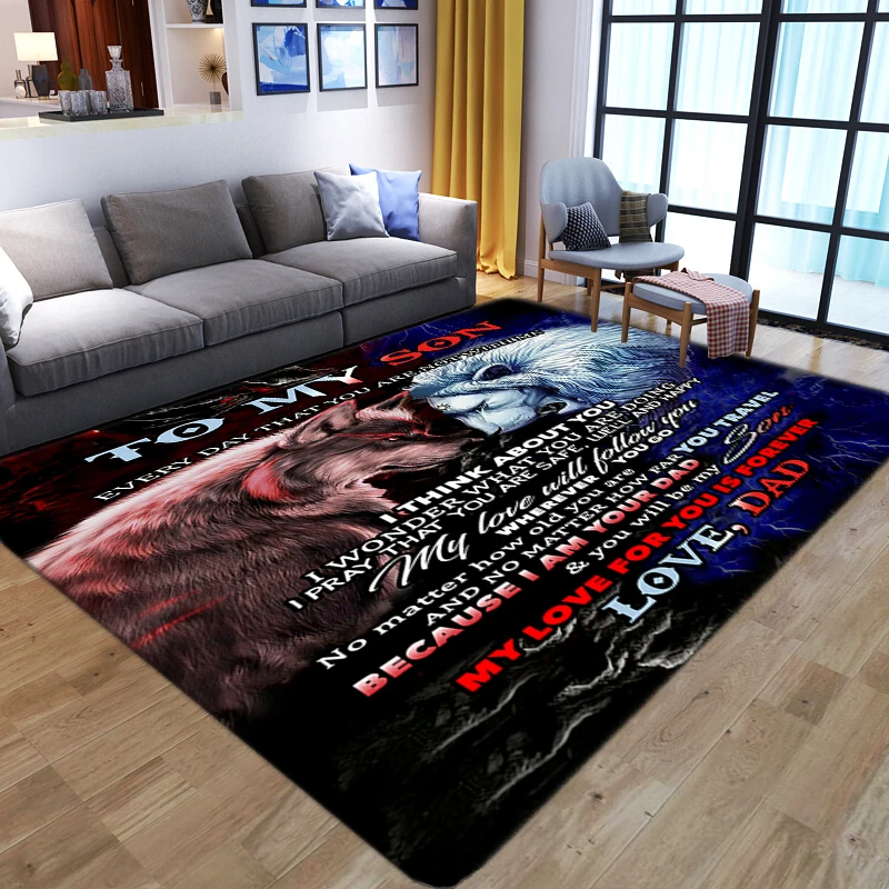 Flannel Throw Carpets to My Daughter Son Letter 3D Print Rugs Dad Mom for Encourage and Love Daughter Air Mail Floor Mat/Blanket