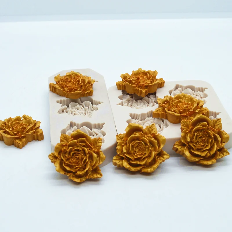 Flower Silicone Molds Candy Polymer Clay Mold Chocolate Party Baking Wedding Cupcake Topper Fondant Cake Decorating Tools