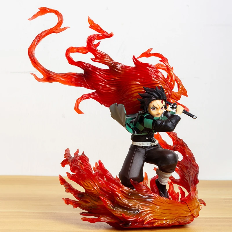 

Gk Flame Kamado Tanjirou Action Figure Anime Demon Slayer Ghost Squad Breath of The Sun Kimetsu No Yaiba Toys Figuras Anime