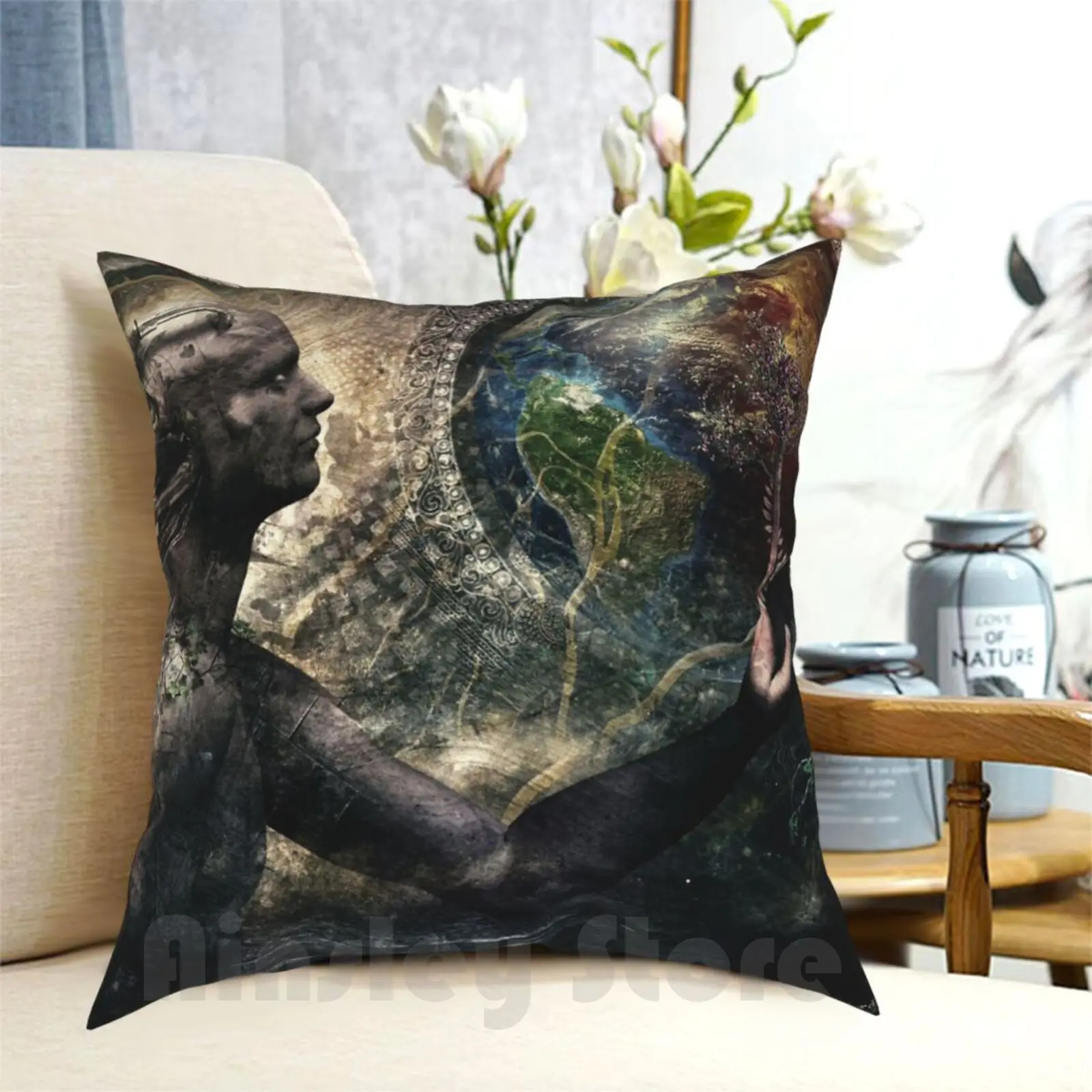 Born Of , Soul Sphere Crop Pillow Case Printed Home Soft Throw Pillow Cameron Gray Grey Born Of Graphic Design Album