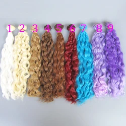 1pcs 25cm*100CM Imitate wool curls doll wigs/hair For 1/3 1/4 1/6 BJD/SD doll Light gold, khaki, brown