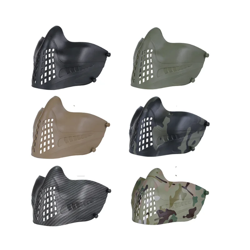 New Tactical Airsoft Mask Paintball Mask Strike Steel Half Face Mask Outdoor Protective Equipment