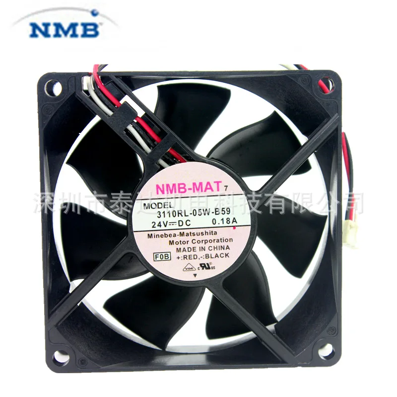 New original 3110RL-05W-B59 24V 0.18A 8CM 8025 instrument cooling fan