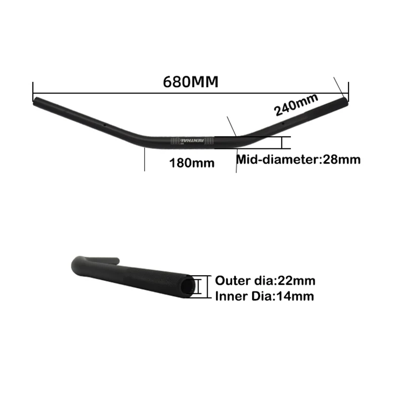 680mm For Hipster FB Mondial HPS125 HPS300CC Aprilia Vintage Universal Flat Aluminum Alloy Variable Dia Cafe Racer Handlebar