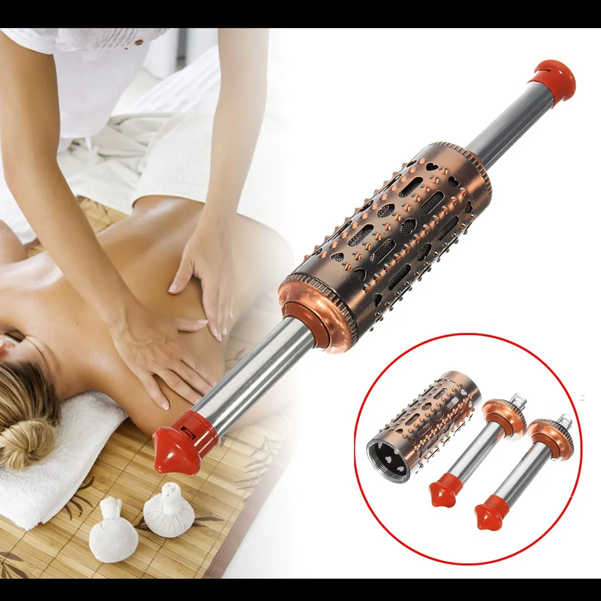 Big CopperMoxa Roller Stick Moxibustion Massage Burner