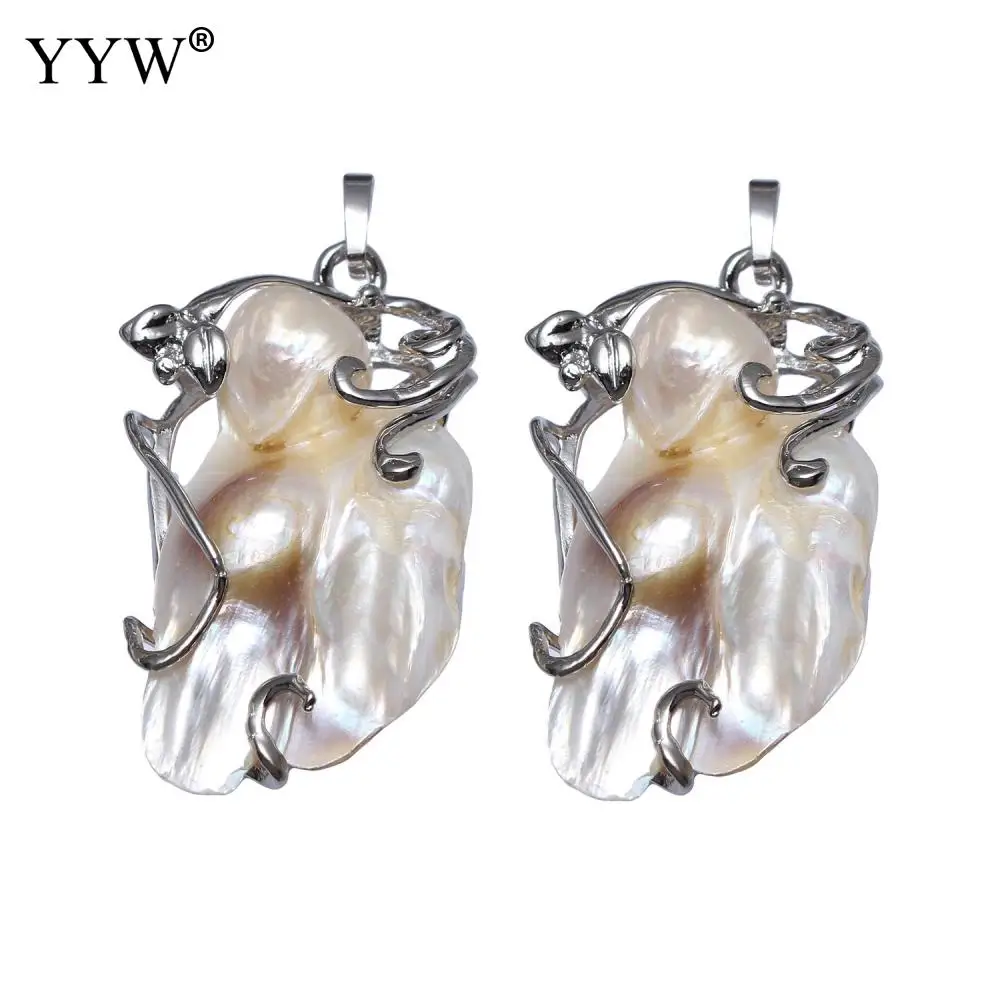 Big Size Pearl Pendants For Diy Bracelets Necklace Jewelry Making 30x40x10mm Fashion Jewelry Pendant Gift Collares Para Mujer