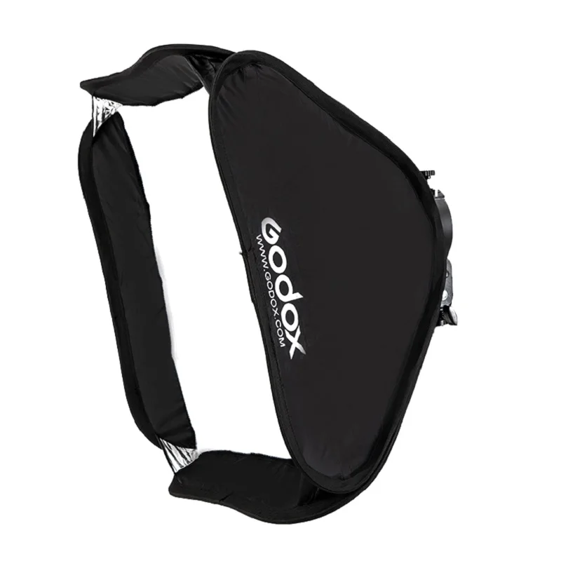 Godox 60cmx60cm S-Type Bowens Comet Elinchrom Mount Flash Bracket Portable Collapsible Softbox With Grid Carrying Case