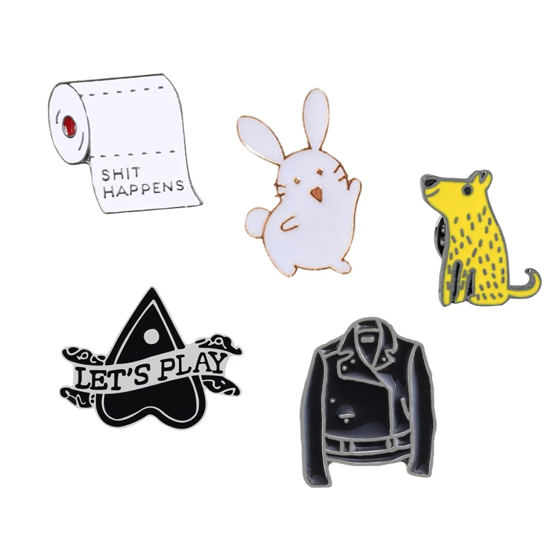 Broches Punk para abrigo, insignia con Pin de solapa de conejo lindo, joyería de Camisa vaquera, broche de papel de rollo de canguro para regalo de amiga para niñas
