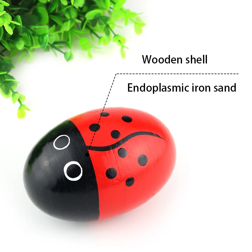 Wood Hand Shaker Egg Intelligence Percussion Toy For Early Learning Musical Instruments