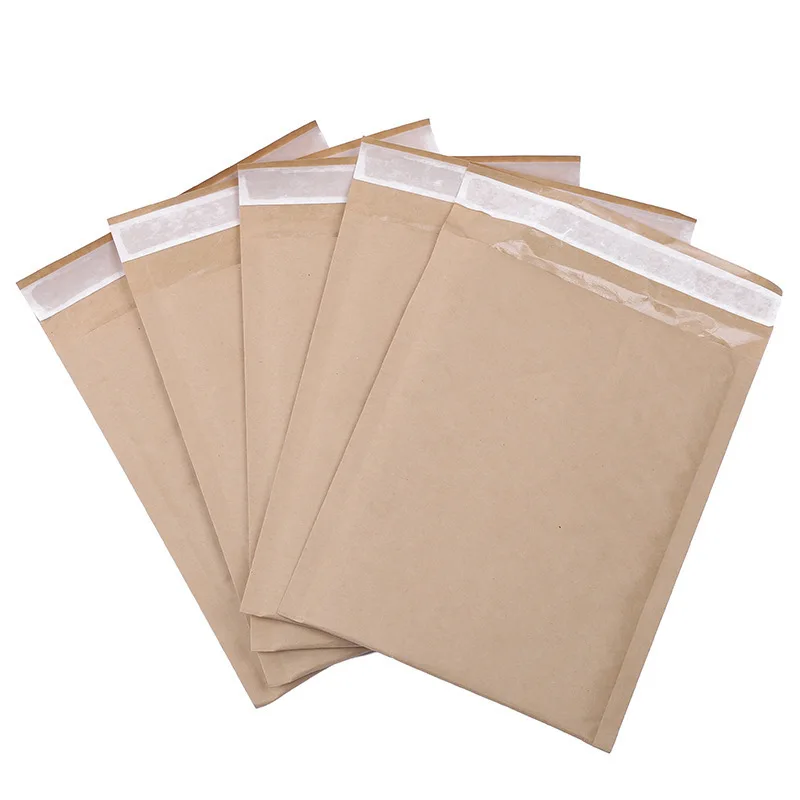 Enveloppes à bulles brunes auto-scellantes, emballage cadeau, sacs rembourrés, rangement de courrier, moins d'expédition, 50 pièces, 11 tailles