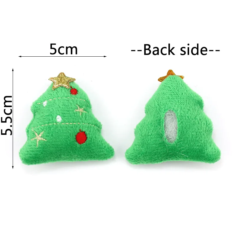 12Pcs Cartoon Christmas Tree Deer Snowman Santa Claus Handmade Appliques DIY Festival Crafts Decoration Headwear Accessories