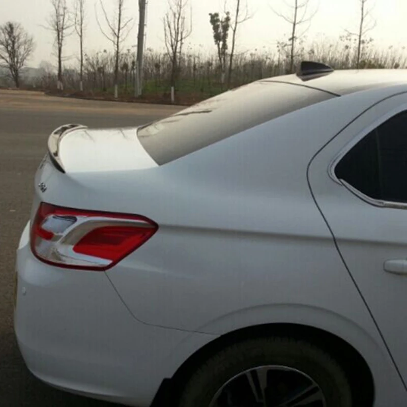 For Peugeot 301 Spoiler High Quality ABS Material Car Rear Wing Primer Rear Spoiler For Peugeot 301 2013-2016 Spoiler