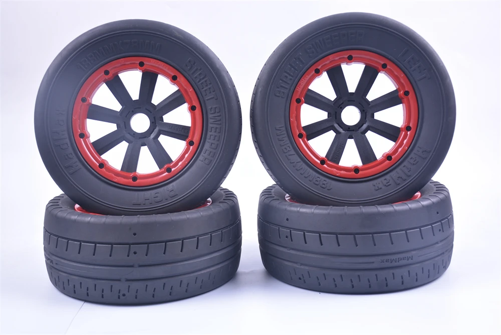 MadMax Strong Thick Belted Racing Road Tires High Grip and Speed for 1/5 LOSI 5IVE-T BAJA 5T 188mm*78mm