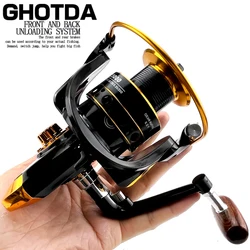 Fishing Reel 1000-7000 Max Drag 12kg Reel Fishing 5.2:1 High Speed Metal Spool Spinning Reel Saltwater Reel
