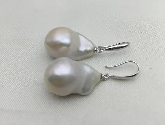 Unique Pearls jewellery Store 14-17mmx22-28mm Huge Baroque Freshwater Pearl Dangle Earring Charming Women Jewelry