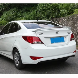 For Hyundai Verna Accent Spoiler 2011 2012 2013 2014 2015 Tail Wing Decoration ABS Plastic Unpainted Primer Rear Trunk Spoiler
