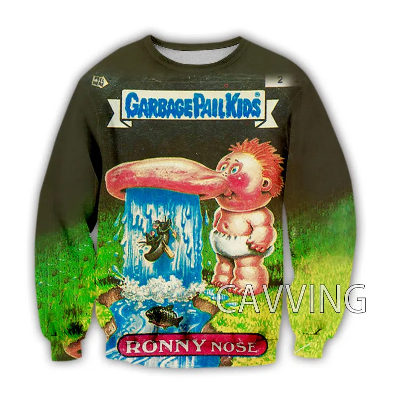 CAVVING 3D Printed Garbage Pail Kids Crewneck Sweatshirts Harajuku Styles Tops Long Sleeve Sweatshirts for Men/women C02