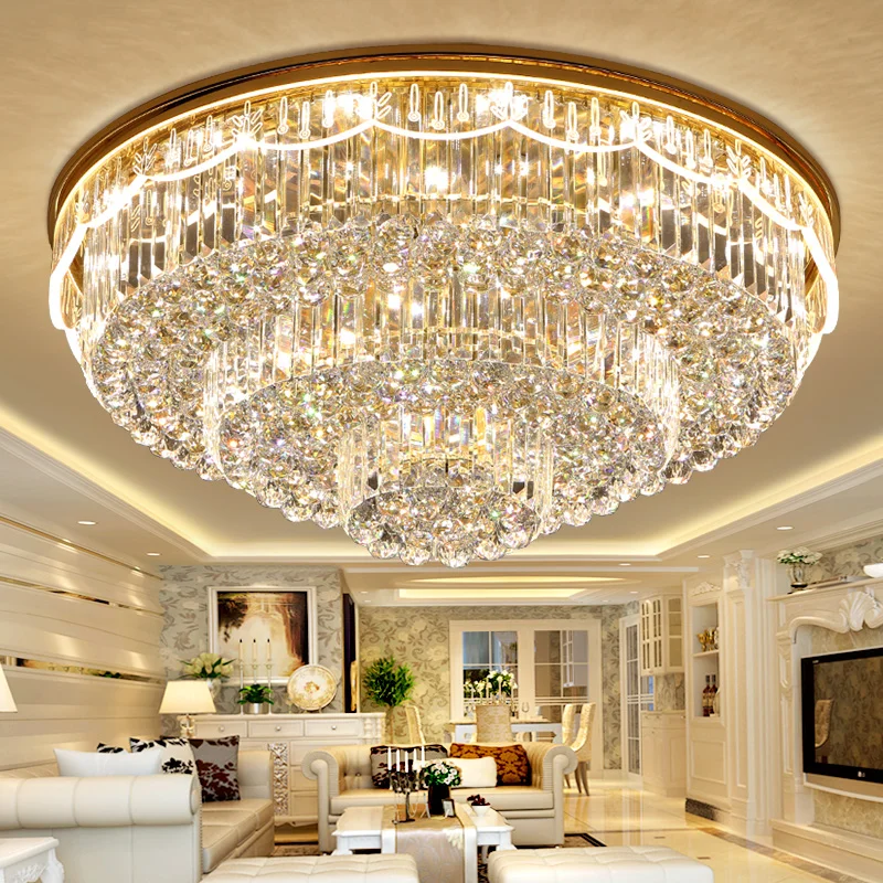 

LED Crystal Ceiling Chandelier Luxury Villa Lamp Nordic Pendant Light for Hotel Lobby Clubhouse Living Room E14 Led Bulb Lights