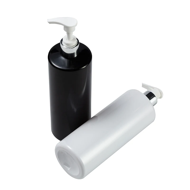 4pcs Press Pump Bottle White/Black Empty Soap Dispenser Lotion Massage Oil Shampoo Cream Dispenser Bathroom Bottle 500ml