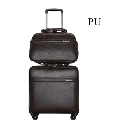 Men Spinner suitcase 4 wheels 18 inch Travel Rolling Luggage Bag Trolley Bags travel Baggage Suitcase Business Trip Bags wheels