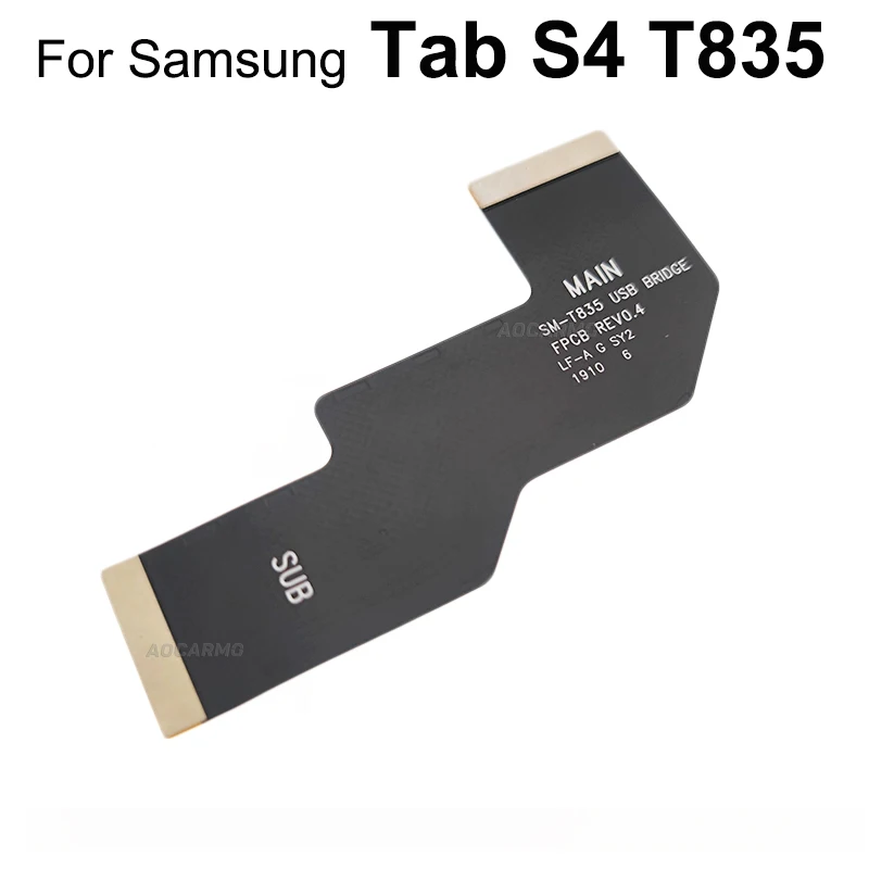 Aocarmo-conector de placa base para Samsung GALAXY Tab S4, pieza de reparación de Cable flexible, T835, t830