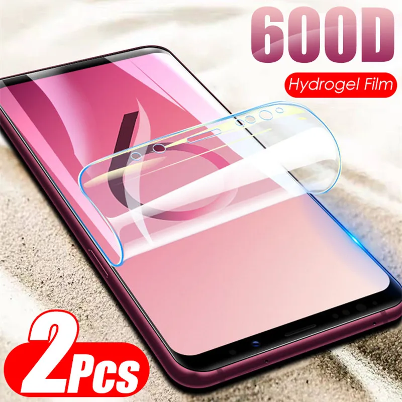 600D 2-1Pcs Hydrogel Film Not Glass On For Samsung Galaxy S8 S9 S10 Plus S10E Note 8 9 10 Screen Protector Protective Film