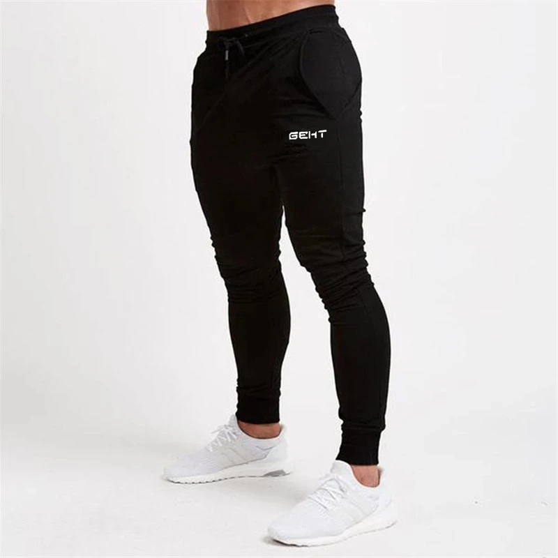 2024 GEHT brand Casual Skinny Pants Mens Joggers Sweatpants Fitness Workout Brand Track pants New Autumn Male Fashion Trousers