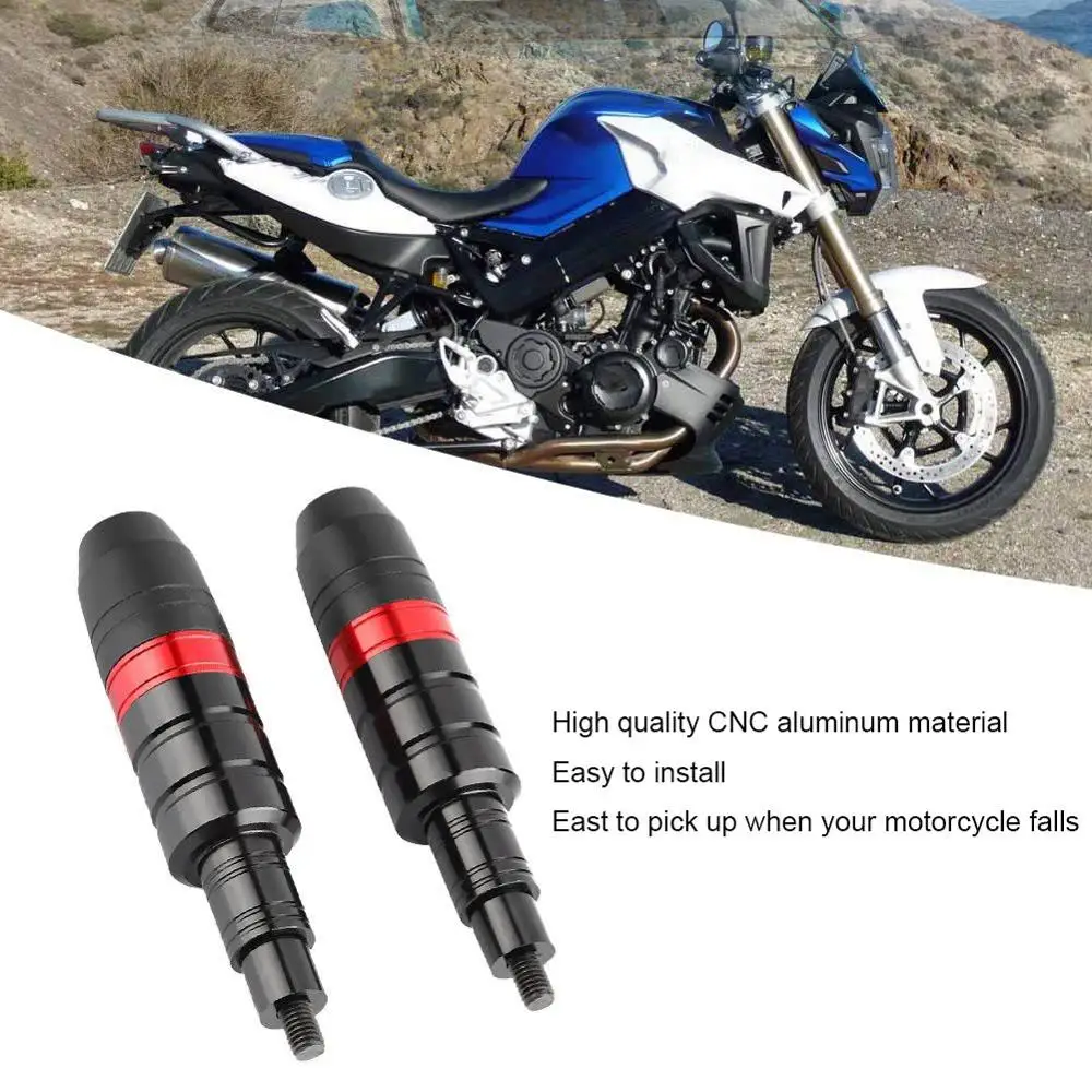 1PAIR 8mm motosiklet motoru Crash koruyucu Scooter Anti düşen sürgülü koruyucu çubuk evrensel