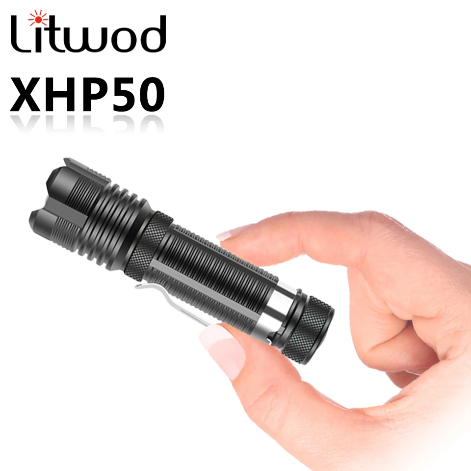 

XHP50.2 Mini Super Bright Led Flashlight Torch Aluminum Body Waterrpoof for Bike or Camping White Light Use AA/14500 Battery