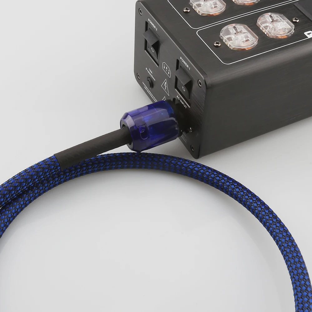 Audocrast-電源ケーブルP122,dw 49 p037e schuko,カーボンファイバー,発熱,AC電源ケーブル