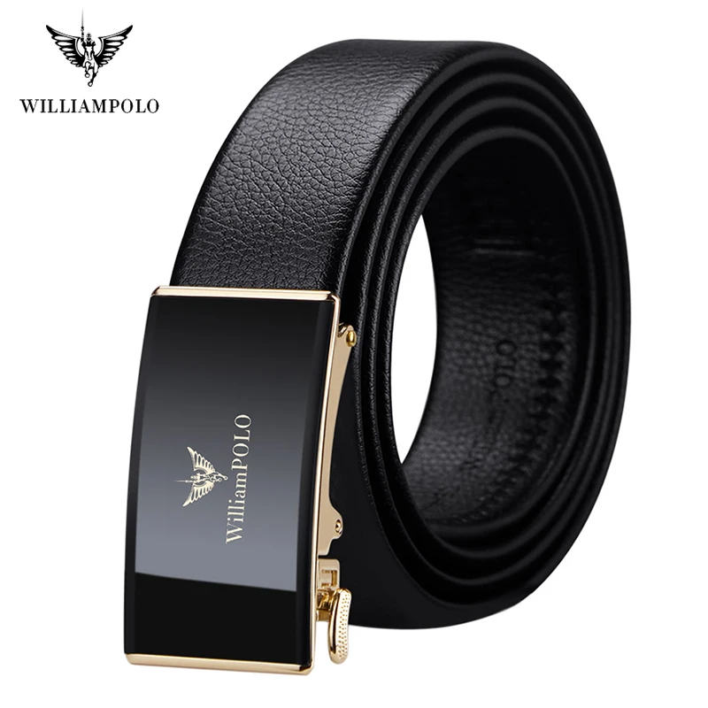 

High-end brand new belts Men's leather belts with automatic buckle Fashion all-match belts Youth simple leisure business belts