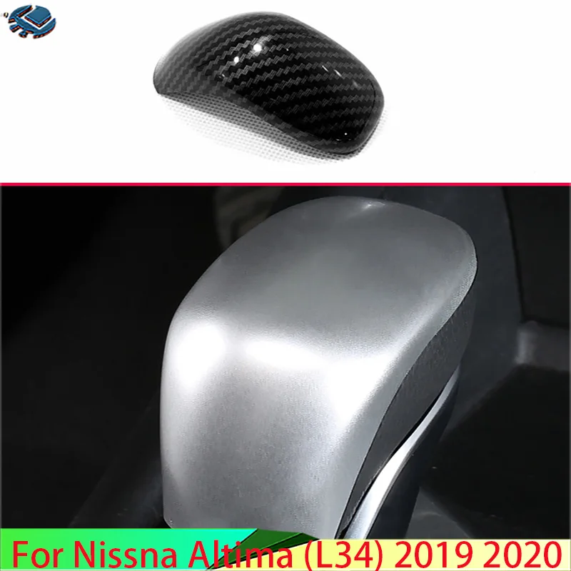 For Nissna Altima (L34) 2019 2020 ABS Chrome Car Decoration Gear Head Gear Shift Knob Inner Cover Trimmer Moldings Accessories