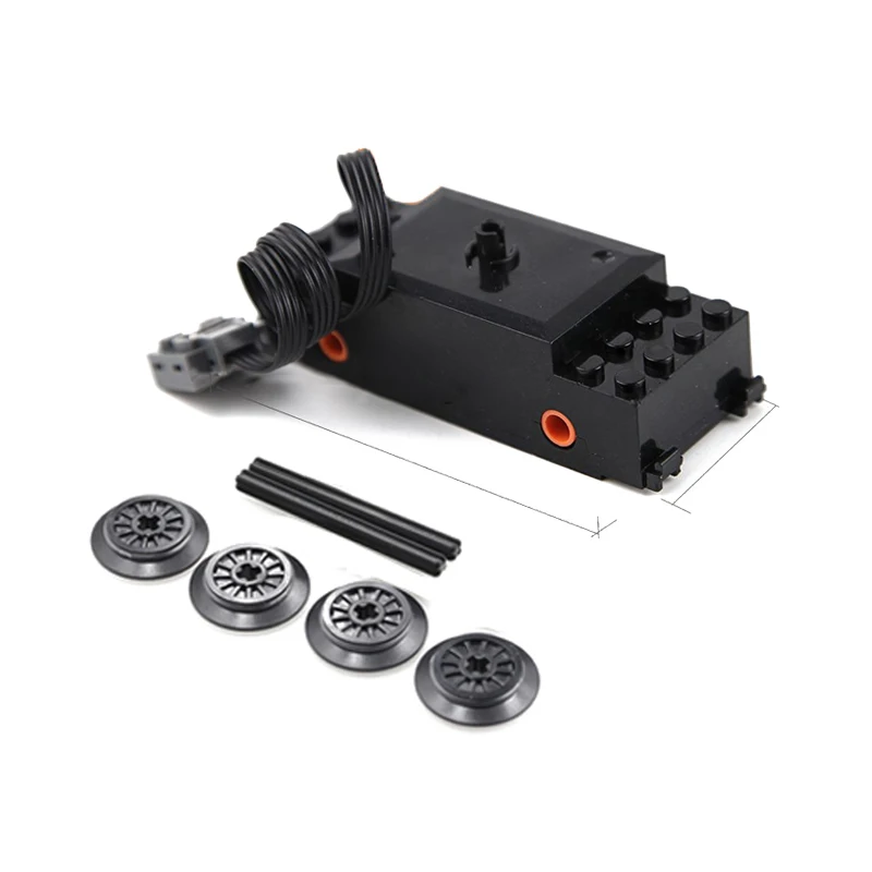 Juego de motores de tren MOC 88002 IR RC con orugas, Control remoto, funciones de potencia, compatible con juguetes de bloques de construcción de alta tecnología