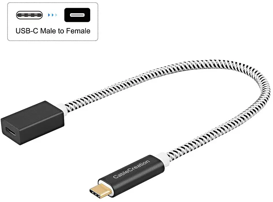 USB C 연장 케이블 (Gen 2/10Gbps), USB 3.1 Type C Male to Female 지원 4K 비디오 오디오 전송, Macbook Pro, 휴대폰 포함